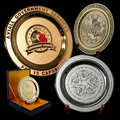 Etched Brass Medallion Plates - 6" Round